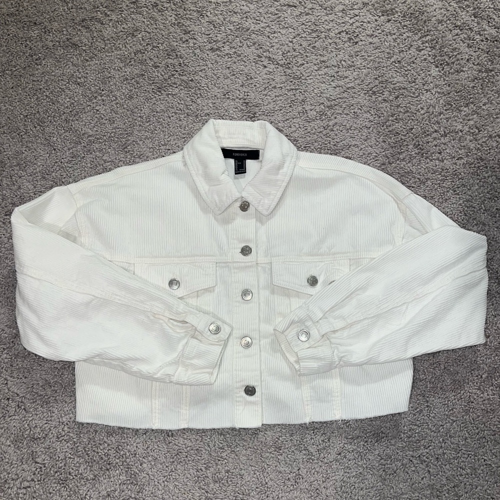 Forever 21 Crop Velvet Jacket